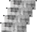 Emvency 4 Pack Valances Window Treatments, Abstract Modern Grey Minimalist by Emvency