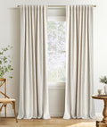 INOVADAY 100% Blackout Curtains 108 Inches Length 2 Panels Set, Back Tab/Rod by INOVADAY