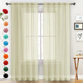 SpaceDresser Basic Rod Pocket Sheer Voile Window Curtain Panels Sage Green 1 by SpaceDresser
