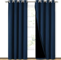 NICETOWN Moroccan Blue Full Shade Curtain Panels, Pair of Energy Smart & Noise by NICETOWN