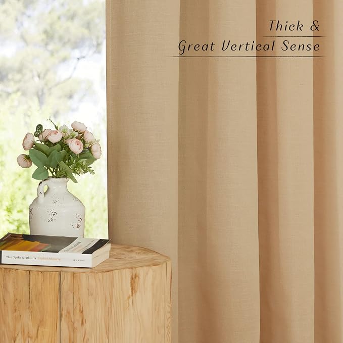 NICETOWN Flax Burlap Linen Curtains - Image 4