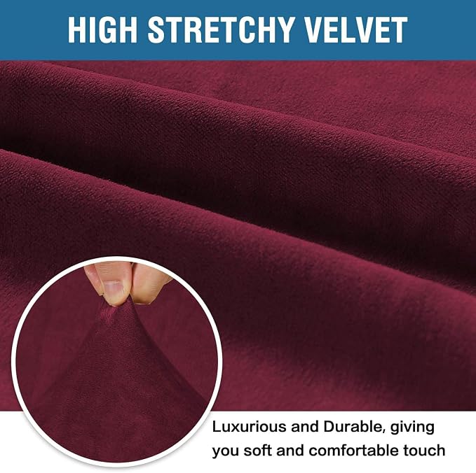 H.VERSAILTEX Stretch Velvet Loveseat Covers - Image 3