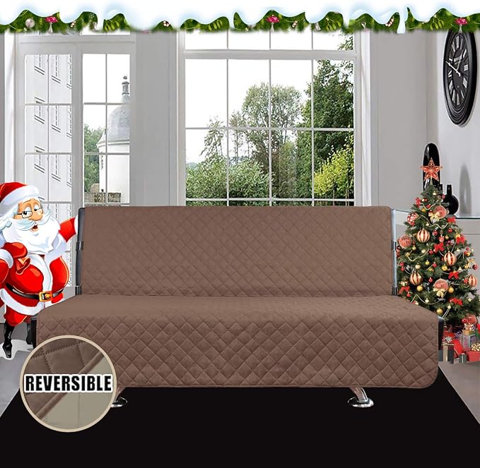 Easy-Going Futon Sofa Slipcover Reversible Sofa Cover Armless Cover Furniture - Image 2