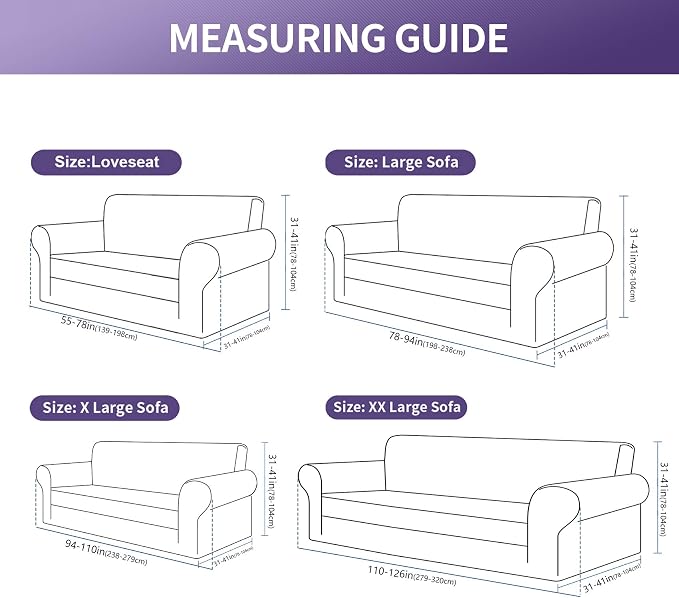 Joccun Stretch Couch Cover Slipcovers, 1-Piece Sofa Covers - Image 4