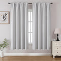 CUCRAF Grayish White Blackout Curtains 54 inch Length 2 Panels Set, Rod Pocket by CUCRAF