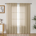 Gwine Taupe Sheer Curtains 72 Inches Long 2 Panels Set by Gwine