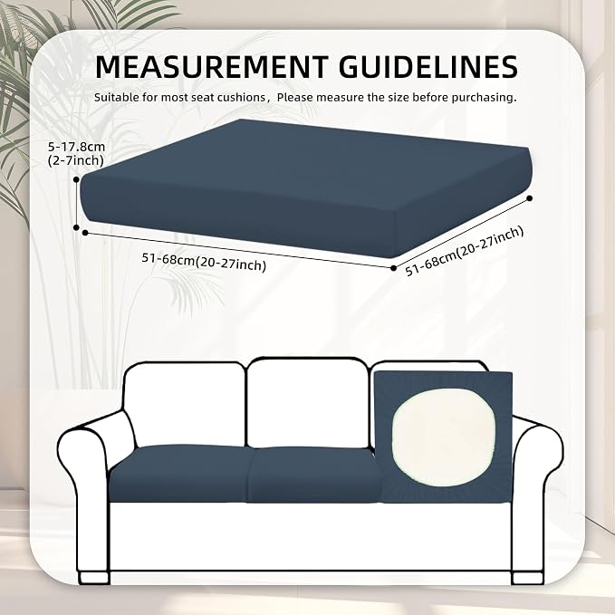 8Pcs Stretch Patio Cushion Covers, Outdoor Couch Covers Replacement, Outdoor - Image 2