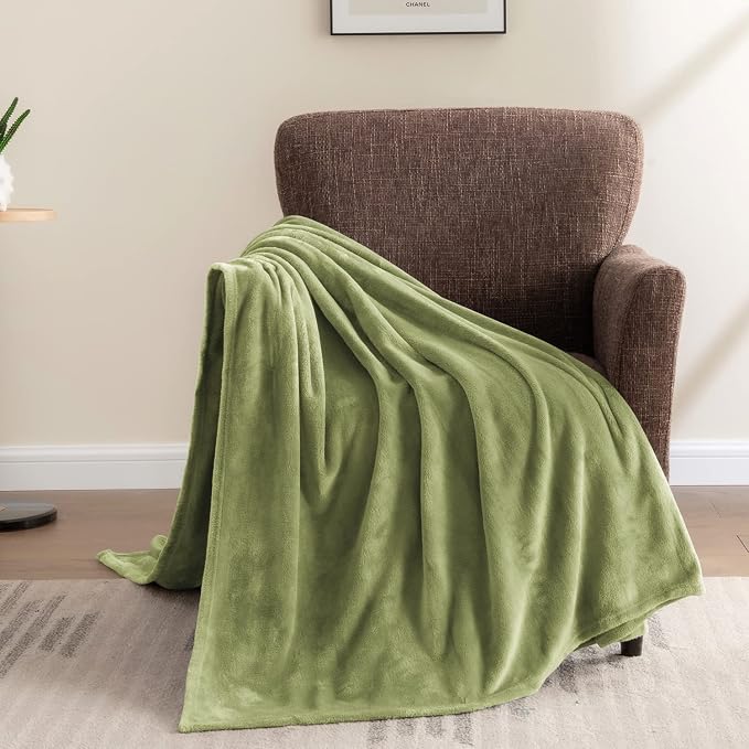 BEDELITE Fleece Blanket Sage Green Throw Blanket - Image 6