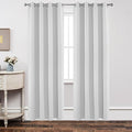 Joydeco White Curtains 84 Inches Long 2 Panels Set, Thermal Insulated Long by JOYDECO