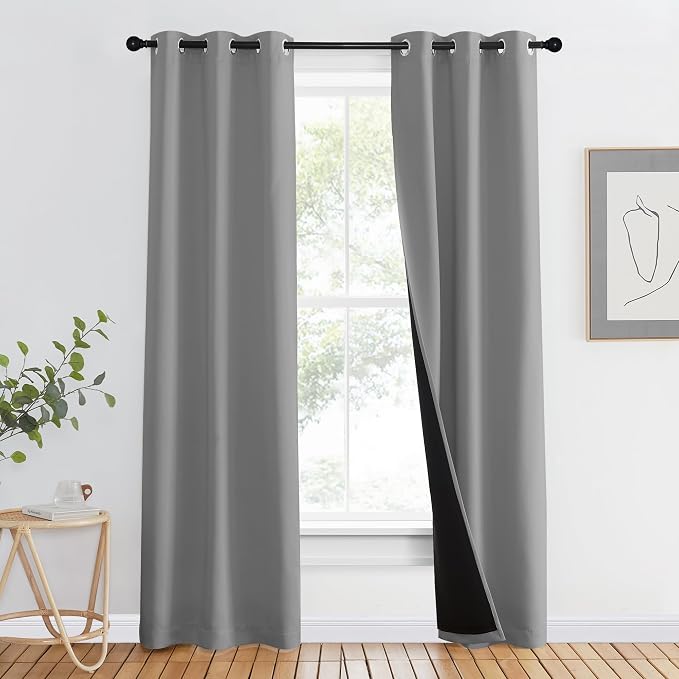 NICETOWN Full Shade Curtain Panels, Pair of Energy Smart & Noise Blocking Out by NICETOWN