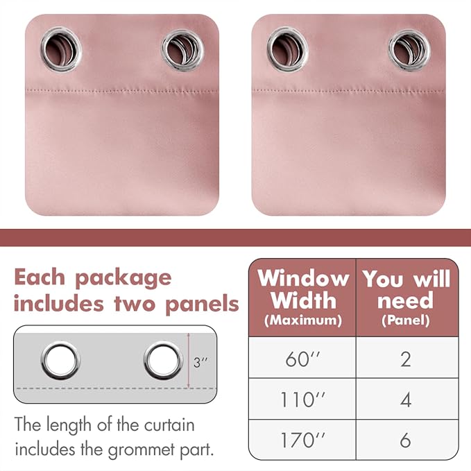 MIULEE Blackout Curtains for Bedroom Living Room Thermal Insulated Room - Image 6