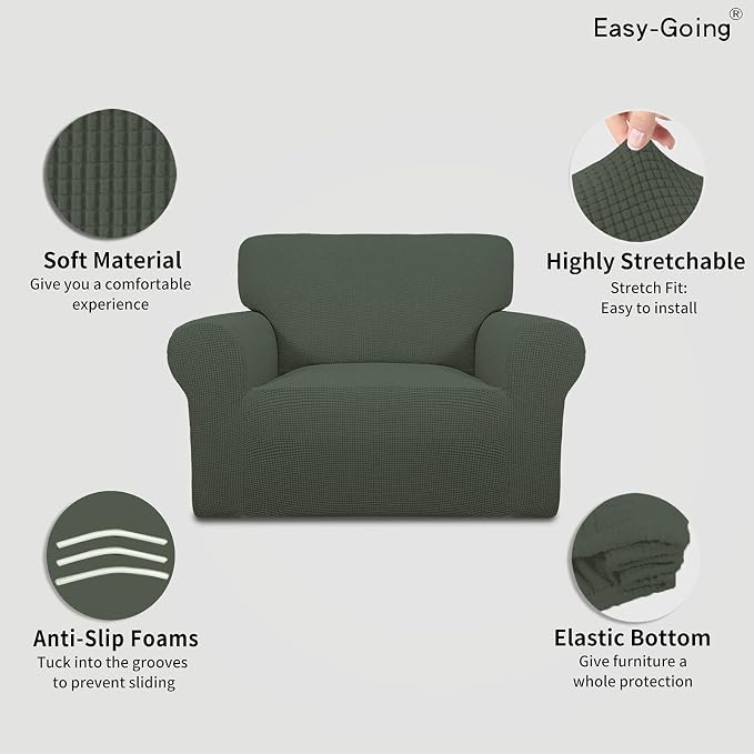 Easy-Going Stretch Oversized Chair Sofa Slipcover 1-Piece Couch Sofa Cover - Image 3