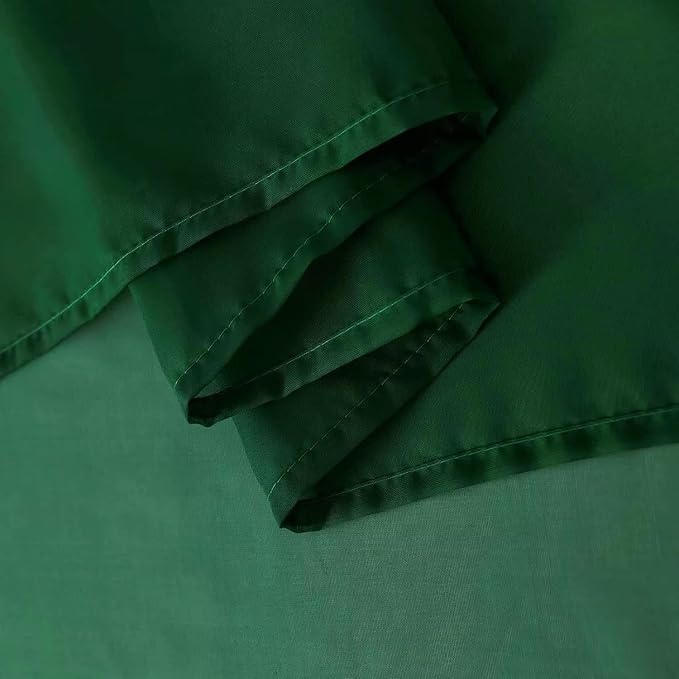 SpaceDresser Basic Rod Pocket Sheer Voile Window Curtain Panels Foliage Green 1 - Image 4