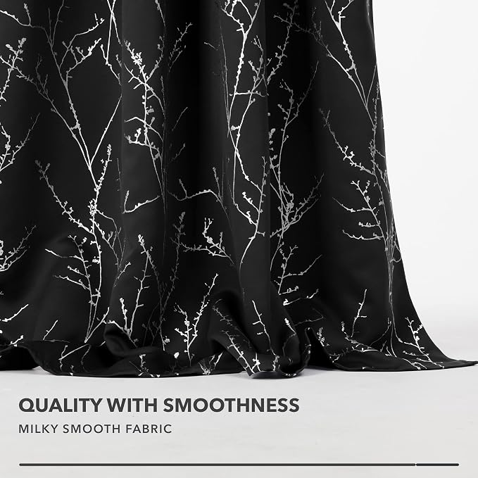 Deconovo Black Blackout Curtains, Thermal Insulated Soundproof Privacy Curtain - Image 4
