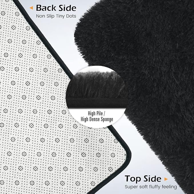 Amearea Premium Soft Area Rug 4x5.3 Feet, Fluffy Carpet - Image 4
