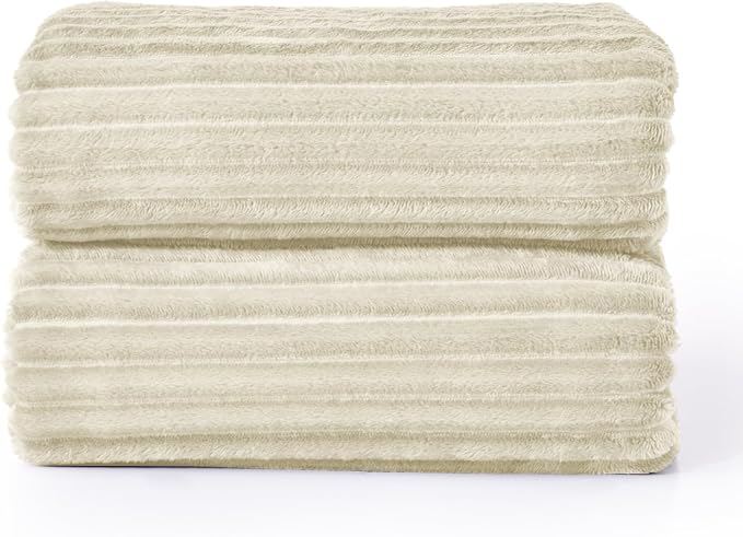 BEDELITE Fleece Blanket Queen Size – 3D Ribbed Jacquard Soft and Warm - Image 7