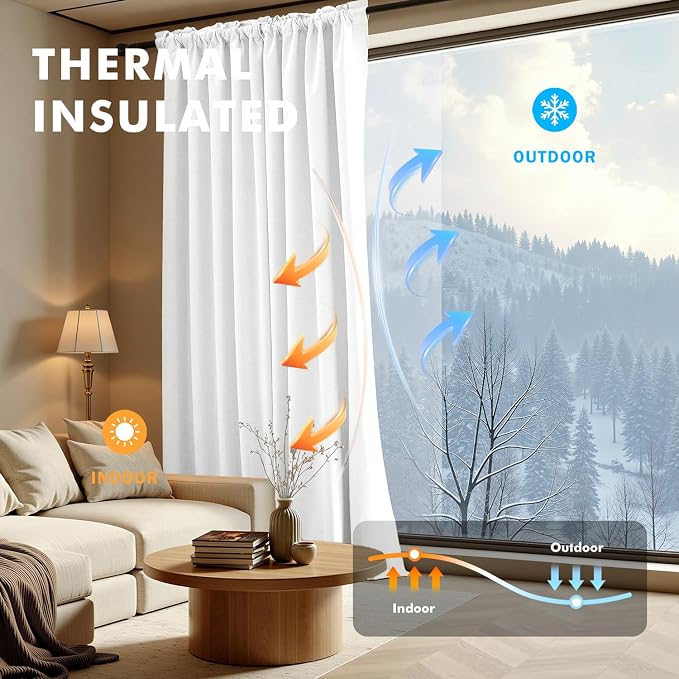 MIULEE 100% Blackout Linen Curtains - Image 4