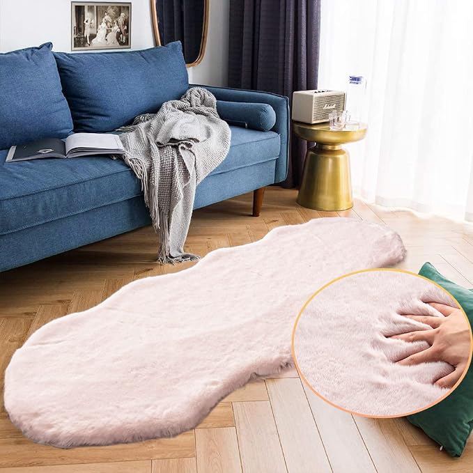 ORINOVA Pink Plush Washable Fluffy Fur Rugs - Image 2