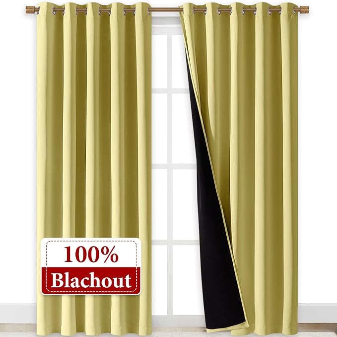 NICETOWN Total Shade Curtains and Draperies, Heavy-Duty Full Light Shading - Image 2