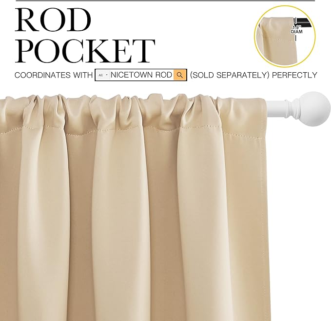 NICETOWN Room Darkening Curtains - Image 3