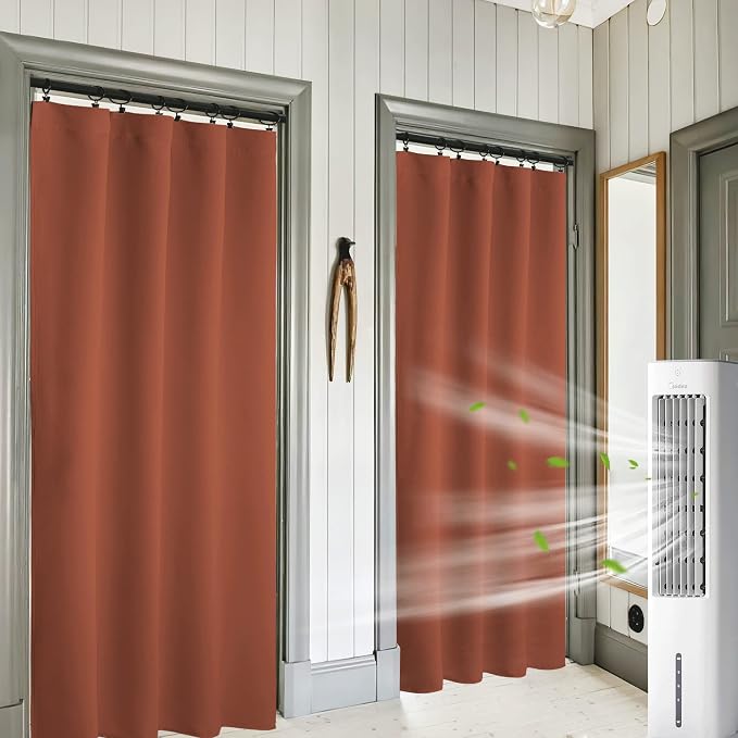 RYB HOME Blackout Curtains for Bedroom 84 inches Long 2 Panels Set, Privacy by RYBHOME
