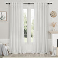 Nanspring Off White Linen Curtains 84 Inch Length 2 Panels Set by Nanspring