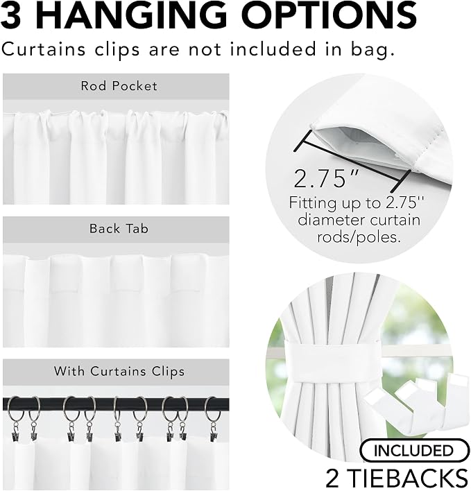 Deconovo Blackout Curtains for Bedroom & Nursery, Thermal Insulated Drapes - Image 4