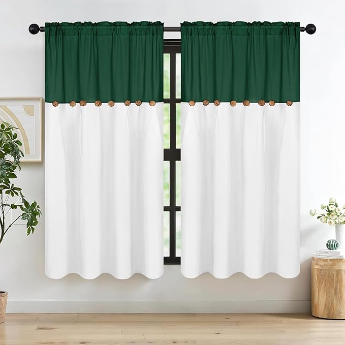 FRAMICS Farmhouse Cotton Linen Curtains by FRAMICS