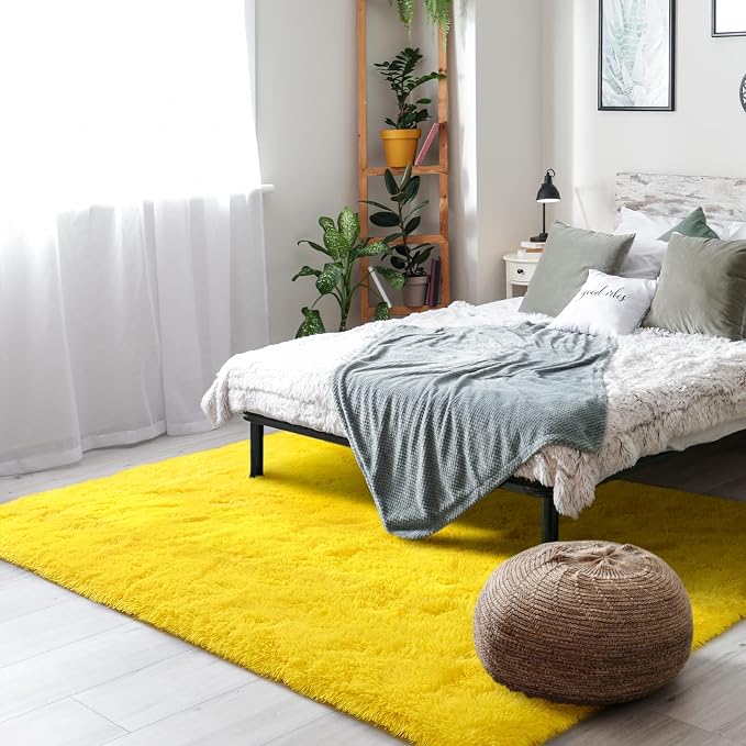 Amearea Shag Fluffy Area Rug for Bedroom Girls Living Room, Extra Soft and - Image 2