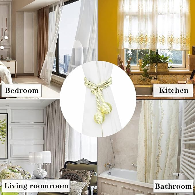 Curtain Tiebacks Outdoor Elegant Decorative Tie Backs Modern Rope Tiebacks - Image 5