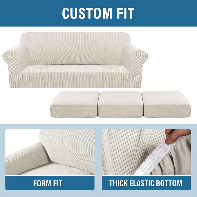 H.VERSAILTEX 4 Piece Stretch Couch Covers - Image 6