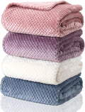 Newwiee 4 Pcs Flanne Fleece Throw Blanket by Newwiee