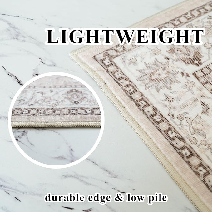 2x6 Hallway Washable Runner Rug : Vintage Soft Kitchen Laundry Runner - Image 6