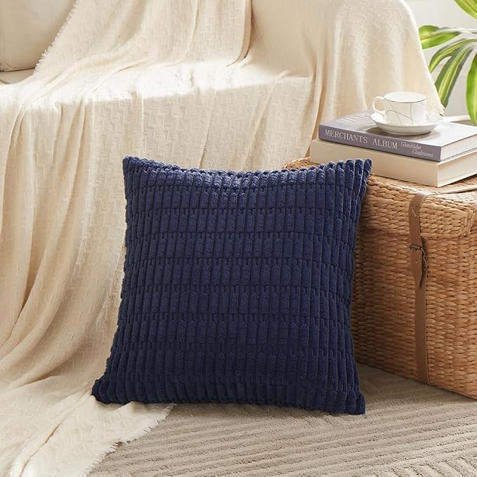 Fancy Homi 4 Packs Dark Grey Decorative Throw Pillow Covers 14x14 Inch - Image 2