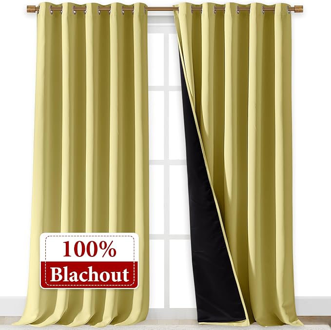 NICETOWN 100% Blackout Blinds, Laundry Room Decor Window Treatment Curtains - Image 2