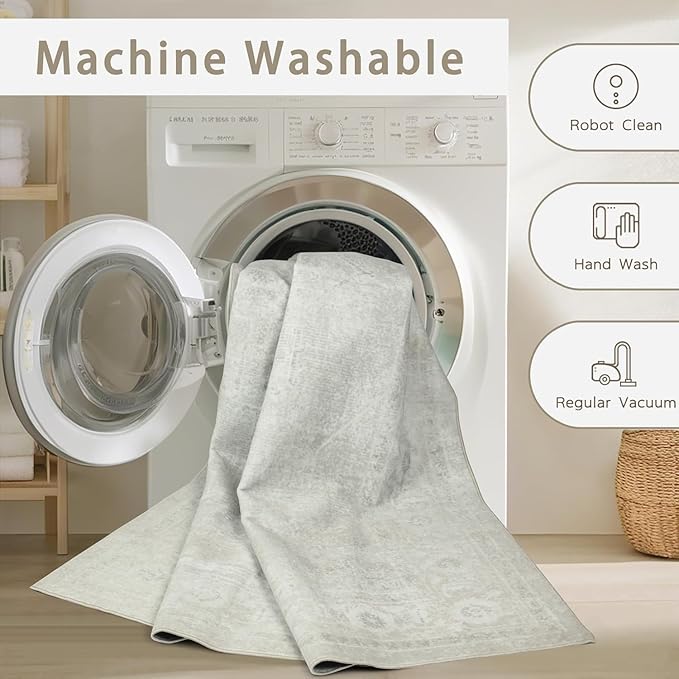 Washable Rugs 6x9 Area Rugs for Living Room, Large Carpets, Ultra Soft Faux - Image 4