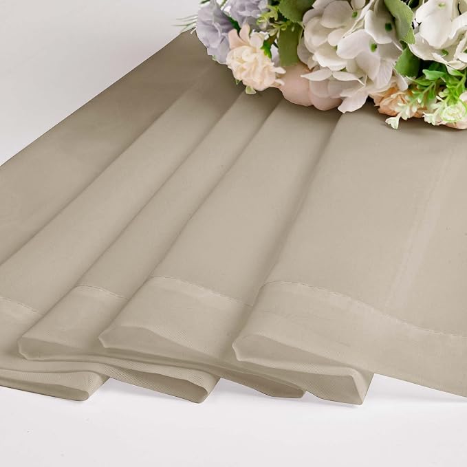 Chyhomenyc Taupe Sheer Curtains 120 Inches Long - Image 6