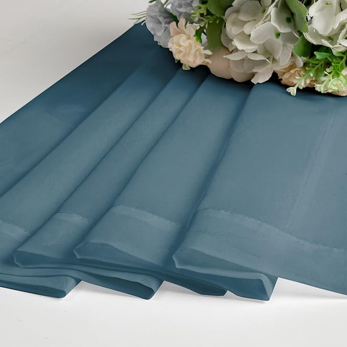 OVZME 2 Pieces Dusty Blue Sheer Curtains 84 inches Long-Lightweight Soft Window - Image 7