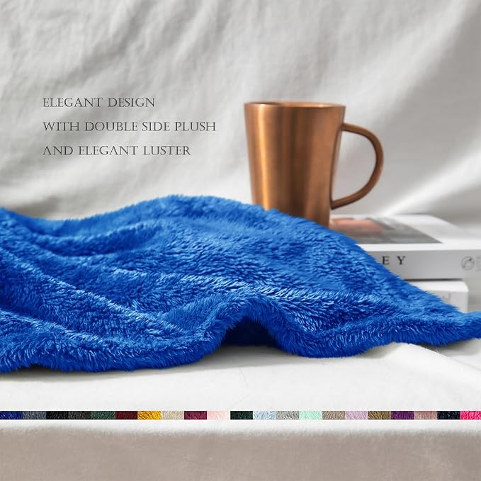 Exclusivo Mezcla Plush Fuzzy Fleece Bed Blanket King Size, Super Soft, Fluffy - Image 7
