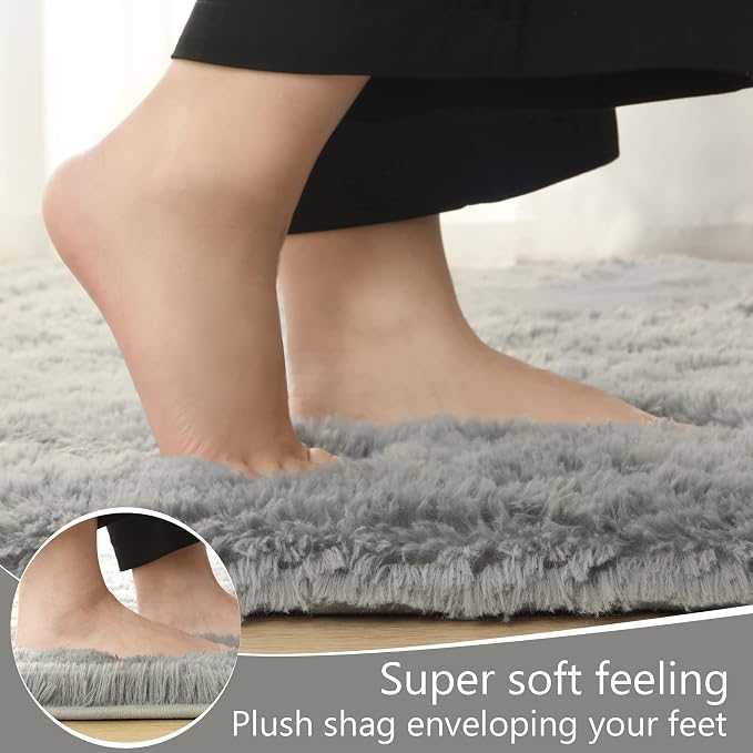 LOCHAS Ultra Soft Indoor Modern Area Rugs Fluffy Living Room Carpets - Image 4