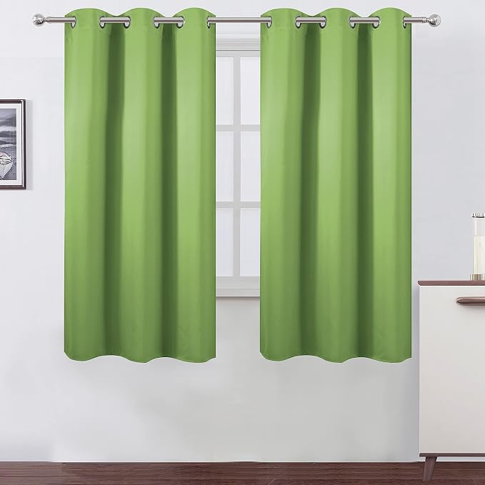LEMOMO Light Green Bedroom Blackout Curtains by Lemomo