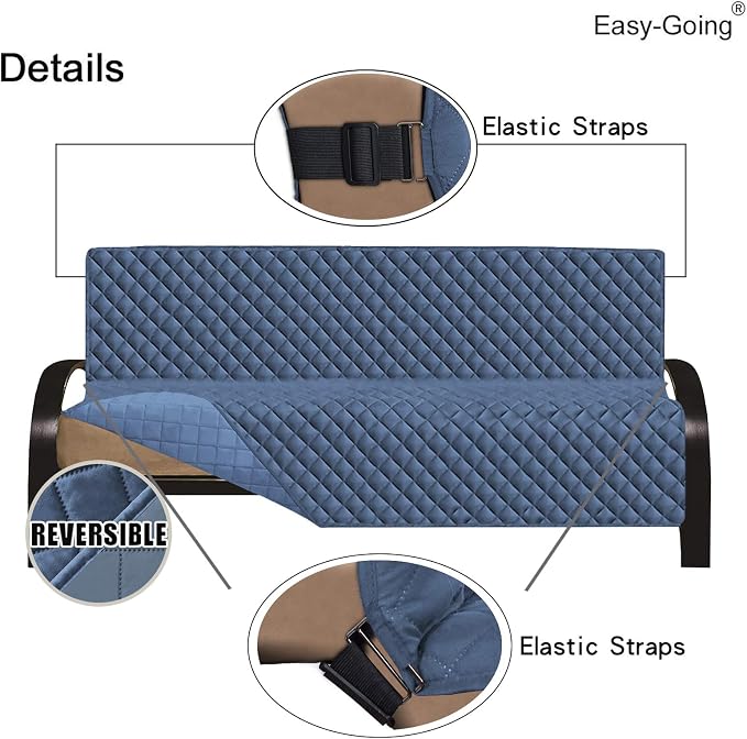 Easy-Going Futon Sofa Slipcover Reversible Sofa Cover Armless Cover Furniture - Image 3
