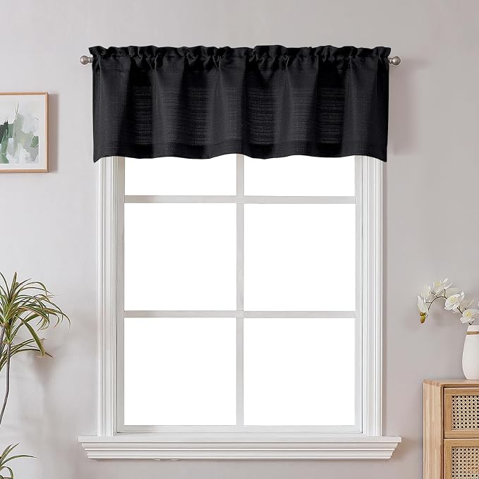 Chyhomenyc Black Short Curtain Valance by Chyhomenyc