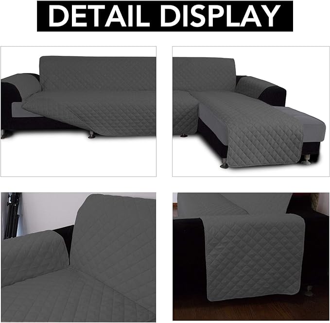 Easy-Going Sectional Couch Covers L Shape Reversible Sofa Slipcover Chaise - Image 3