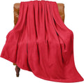 BEDELITE Fleece Blanket Twin Size Red Throw Blanket by BEDELITE