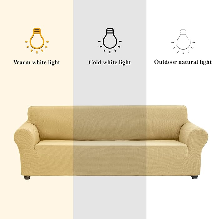 Joccun Stretch Sofa Cover for 2 Cushion Couch, Water Repellent Slipcover - Image 3