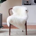 duduta White Faux Sheepskin Throw Rug 2x3 ft, Fluffy Shag Fur Chair Cover Small by duduta