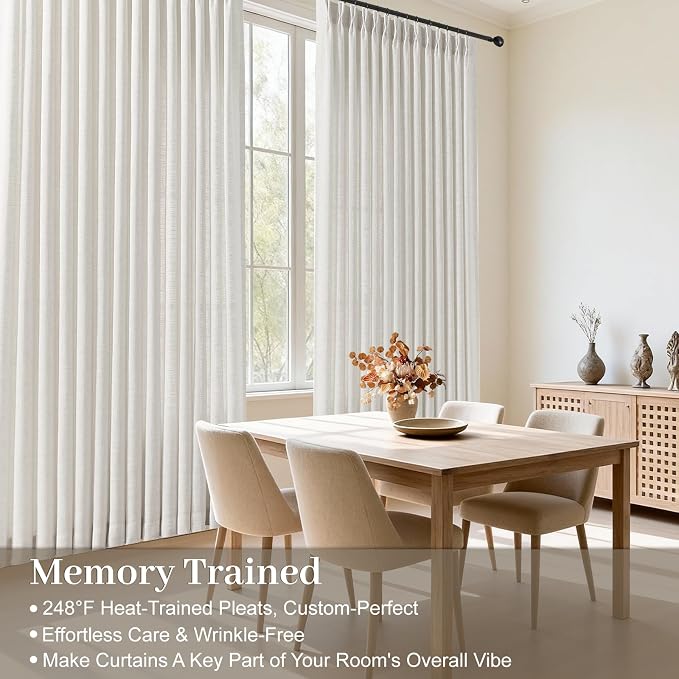 IVAPUPU Extra Width Pinch Pleated Curtains - Image 2