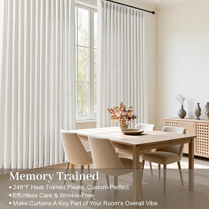 Pinch Pleated Sheer Curtains 84 Inches Long - Image 4