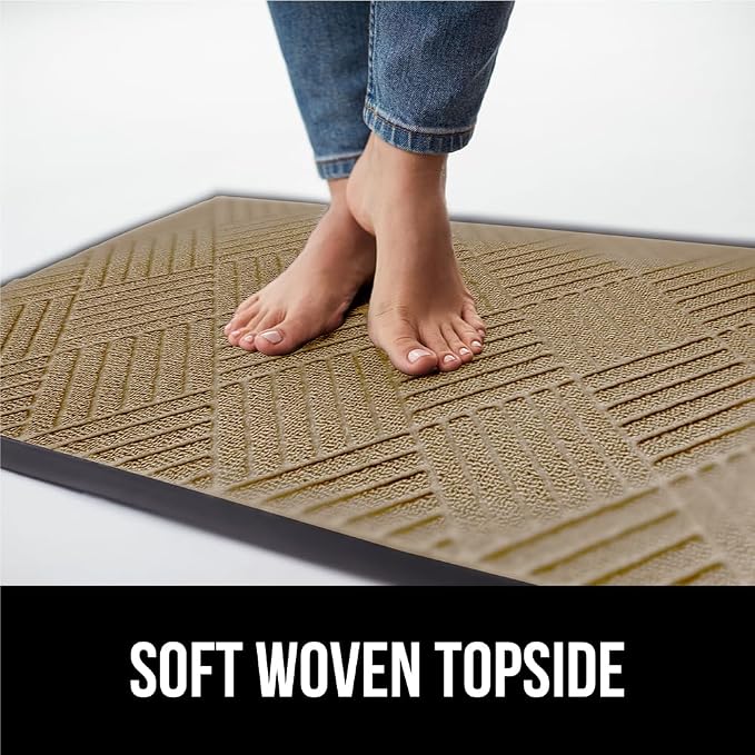 GORILLA GRIP 100% Waterproof All-Season WeatherMAX Doormat US Designed Natural - Image 7